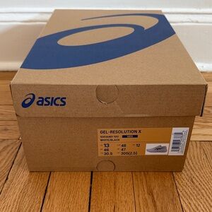 Asics Brown Cardboard Shoe size 13 Box with Blue Logo empty